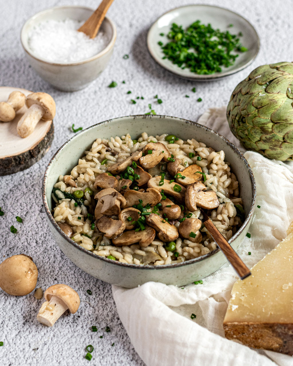 Risotto de perrechicos y pecorino romano