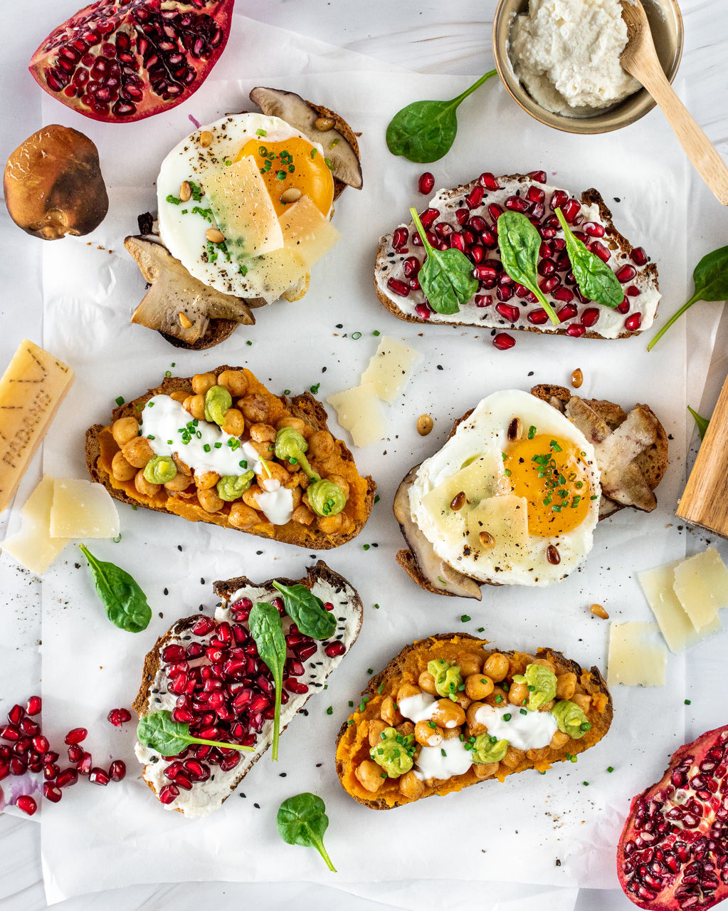 Tres tostadas de otoño