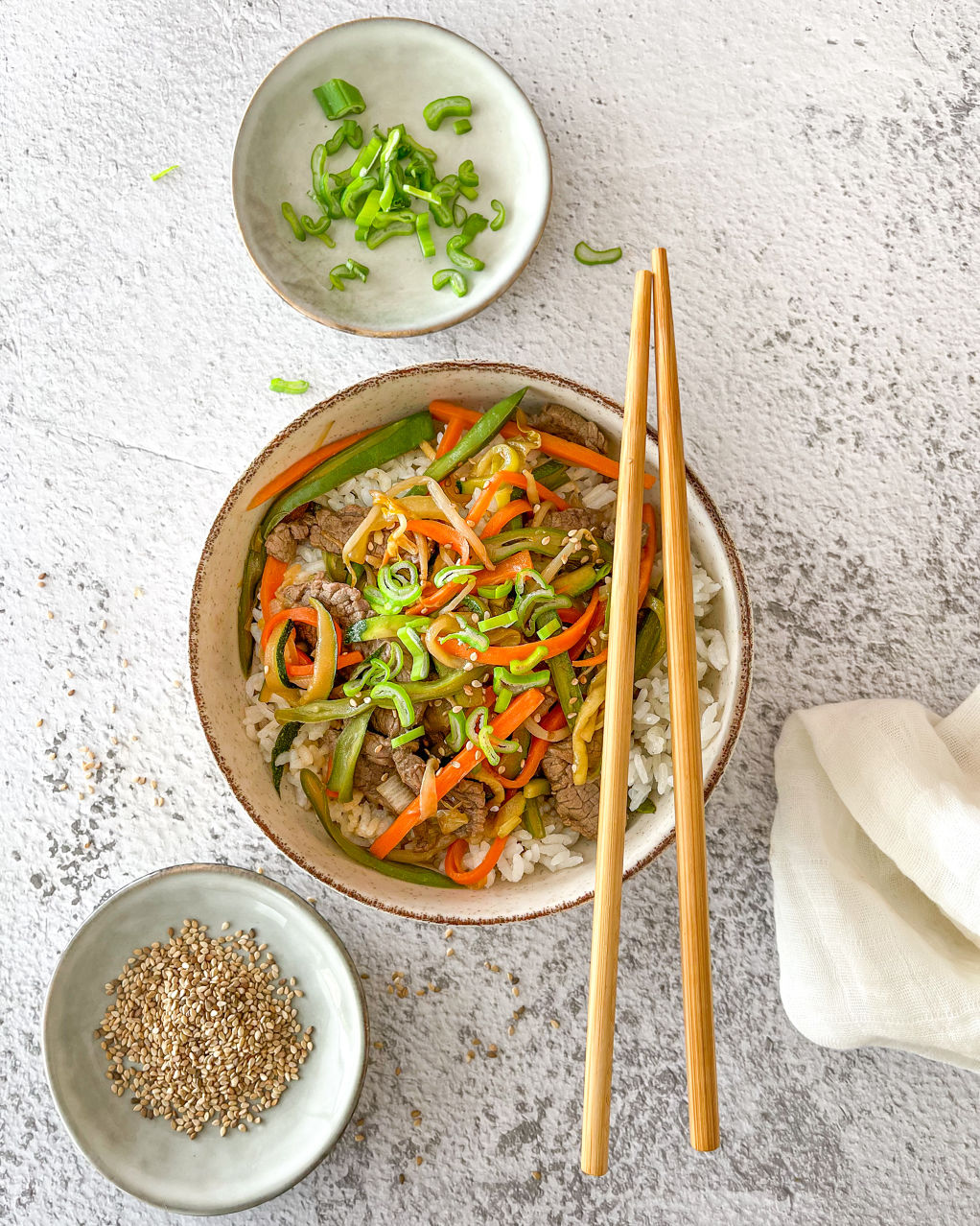 Chop suey de ternera a nuestra manera