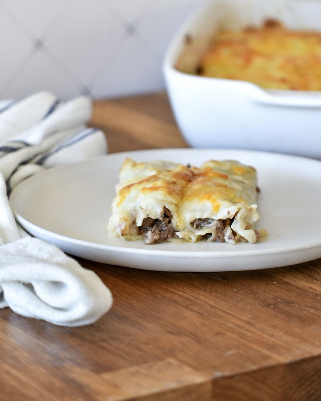 Canelones con foie y trufa